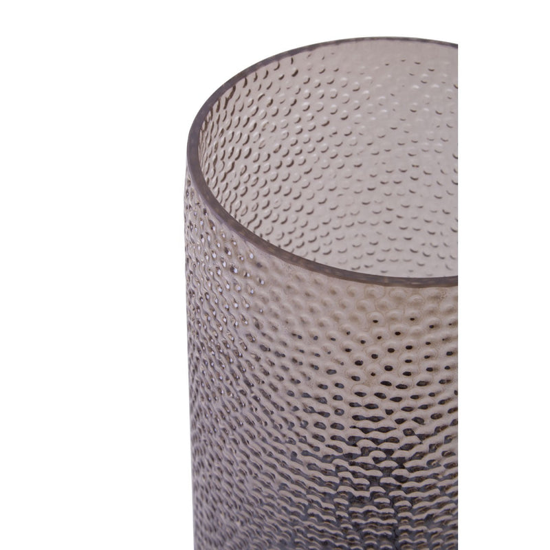 Large Grey Ombre Glass Vase