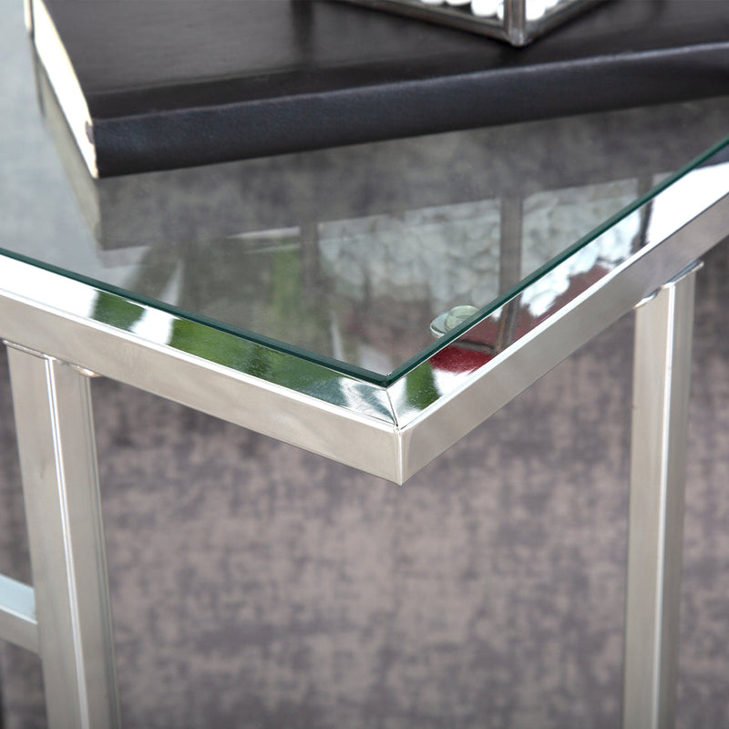 Essential Glass Top Sofa Table