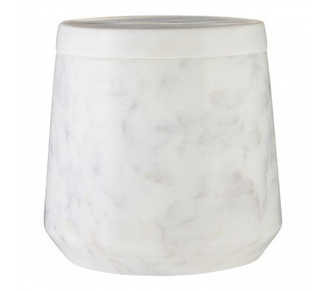 White Marble Cotton Jar