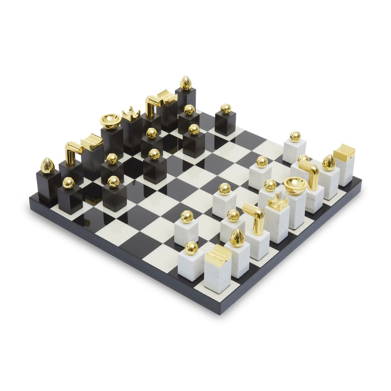 Marble and Wood Chess Set