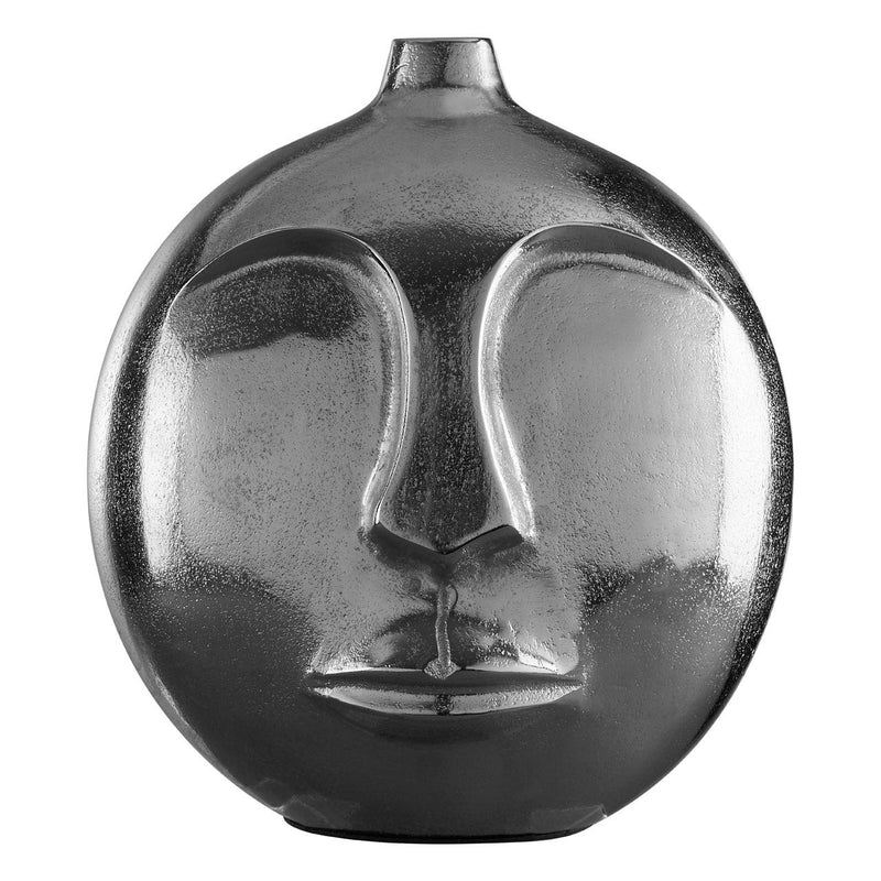 Silver Round Face Vase