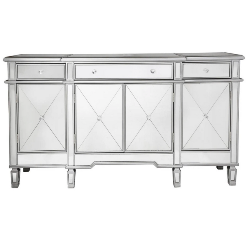 Silver Mirrored Sideboard