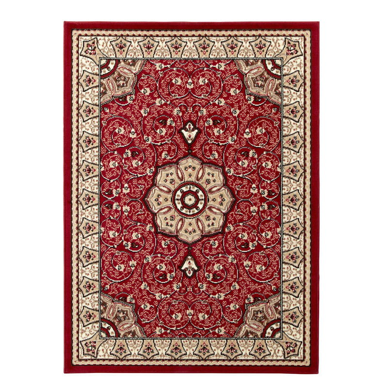 Comfortable Antistatic Soft Traditional Oriental/Chinese Diamond 4400 Red Rugs