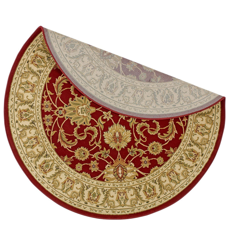 Kendra Traditional Round Circle Rug 45 M in Red