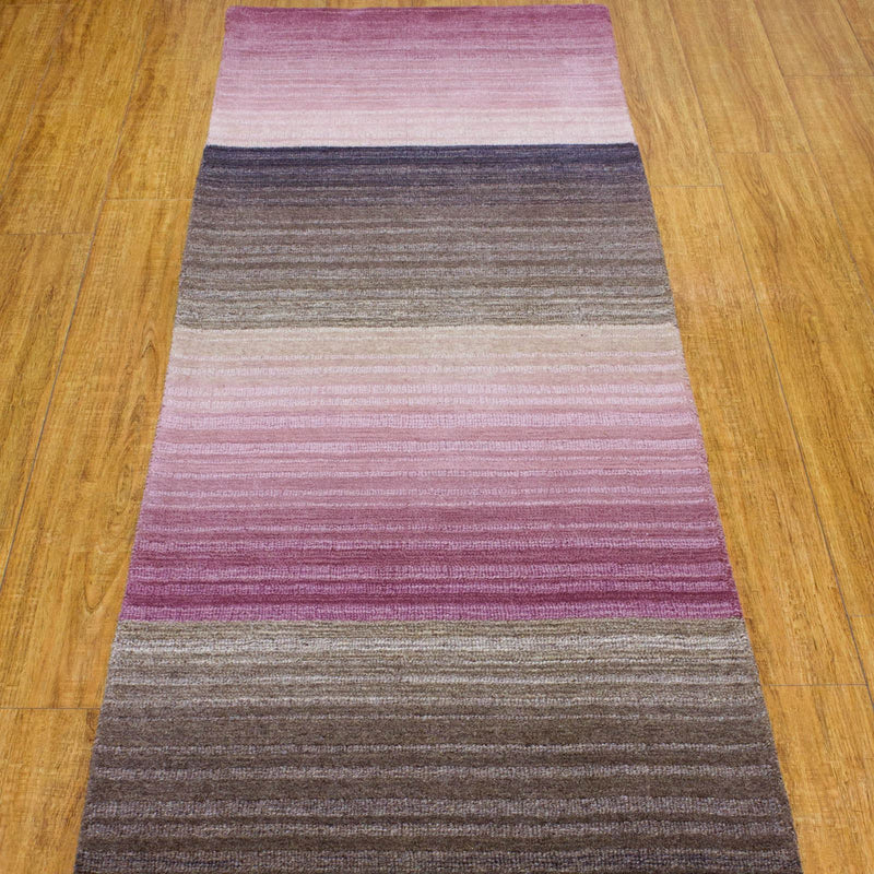 Miko Stripe Hall Runners in Mauve