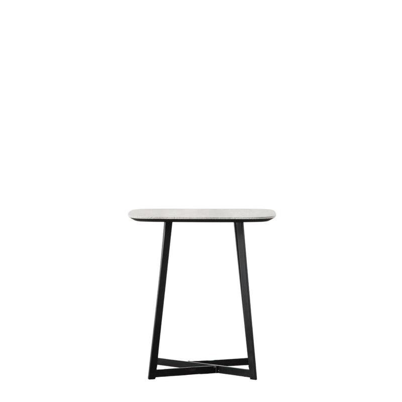 Fisker Oak Effect Side Table with Black Legs
