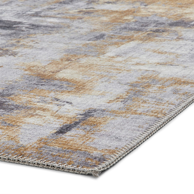 Rio G4719 Modern Abstract Rug in Grey Yellow