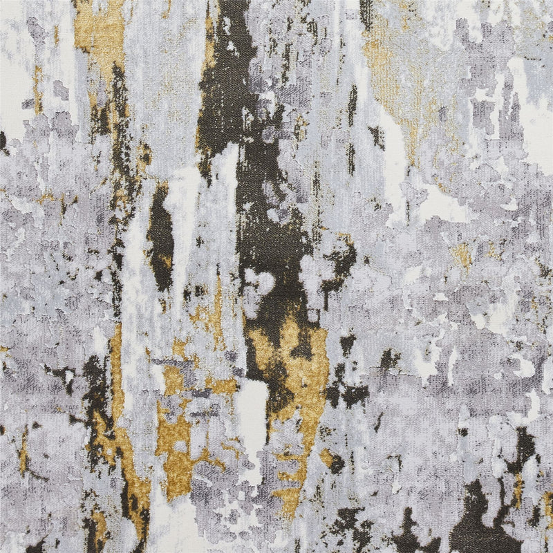 Apollo GR580 Modern Abstract Distressed Rugs in Grey Gold
