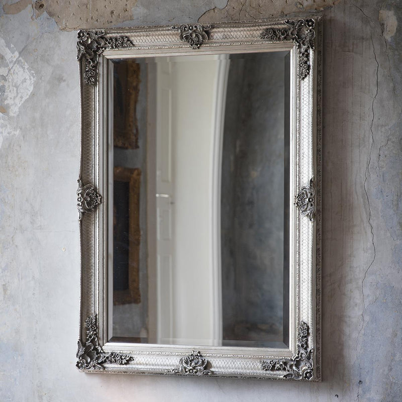 Luxe Tapi Florence Antique Mirror in Silver Grey