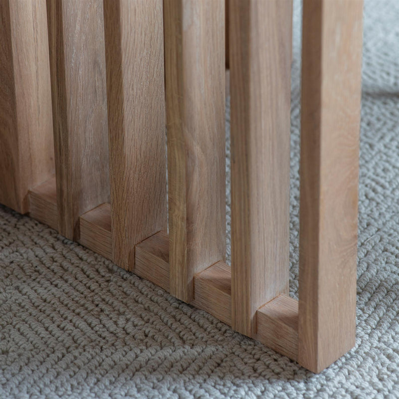 Sorensen Solid Oak Dining Table with Slatted Legs