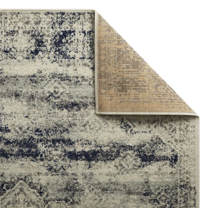 Gilbert 2061 N Traditional Distressed Rugs in Blue Grey Cream