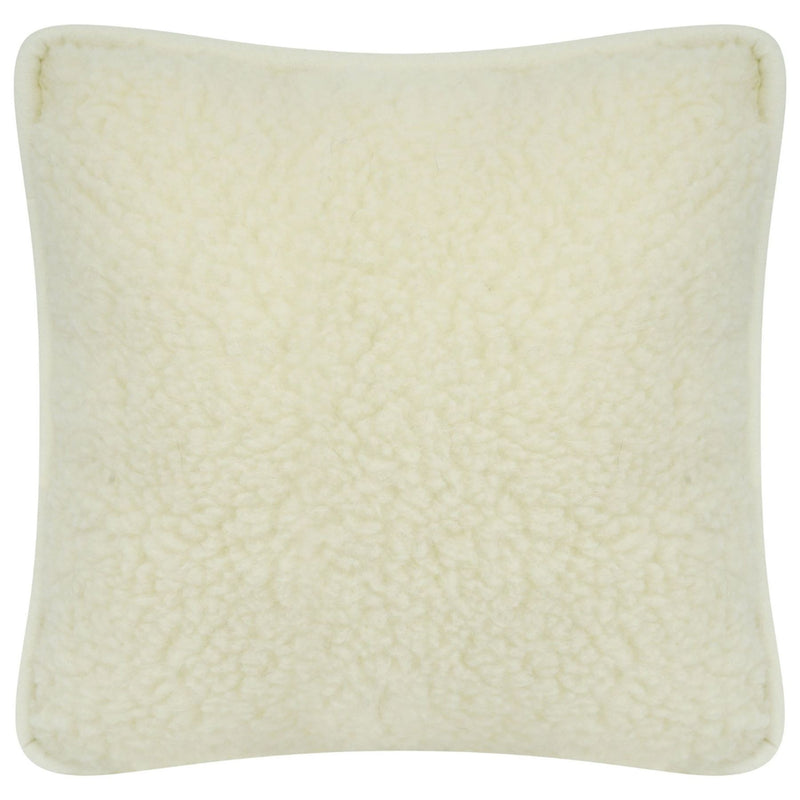 Balson Plain Merino Wool Cushion in Natural White
