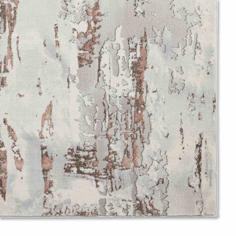 Apollo GR579 Modern Abstract Distressed Rugs in Grey Rose Pink