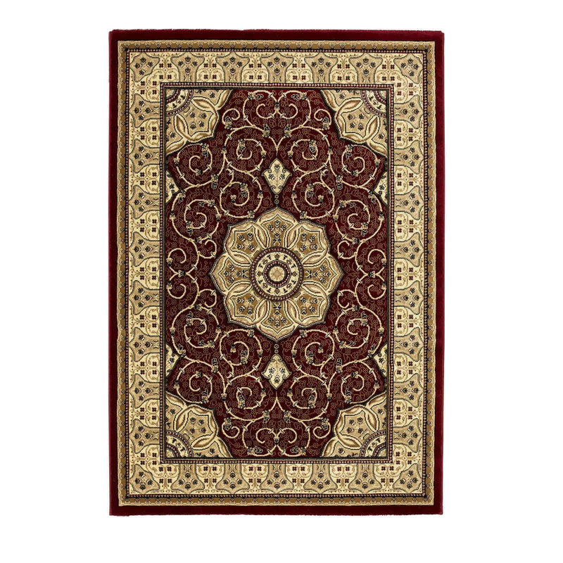 Elegant Soft Cut Pile Superb Quality Carpets Heritage 4400 Traditional Rugs Red