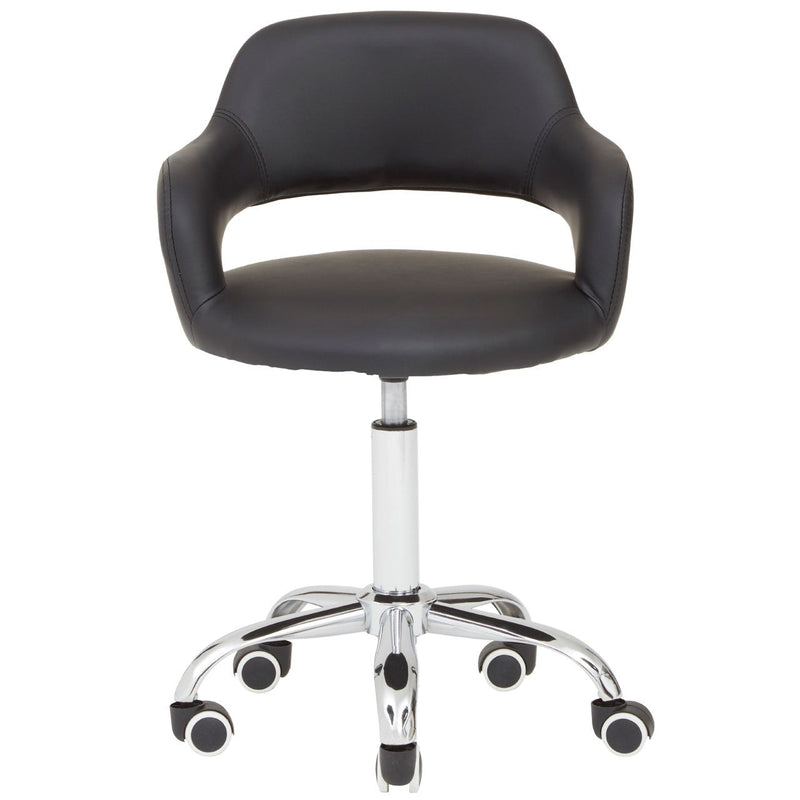 Black Curved Back Office Chair