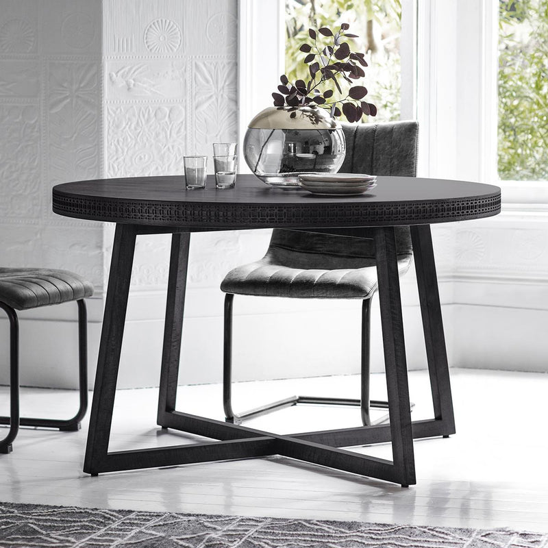 Etna Black Boutique Round Dining Table