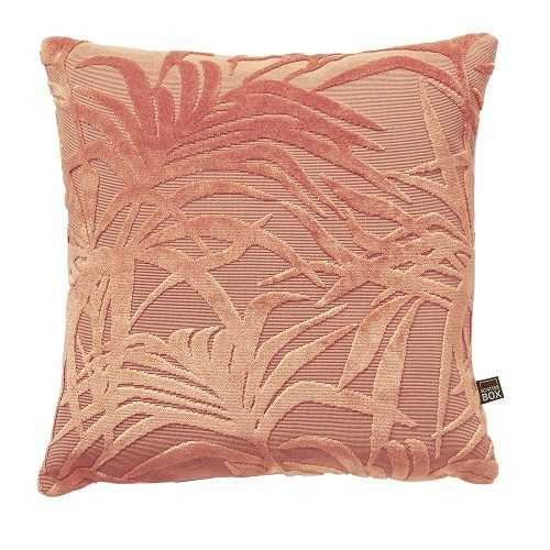 Cali Botanical Leaf Cushion in Blush Pink