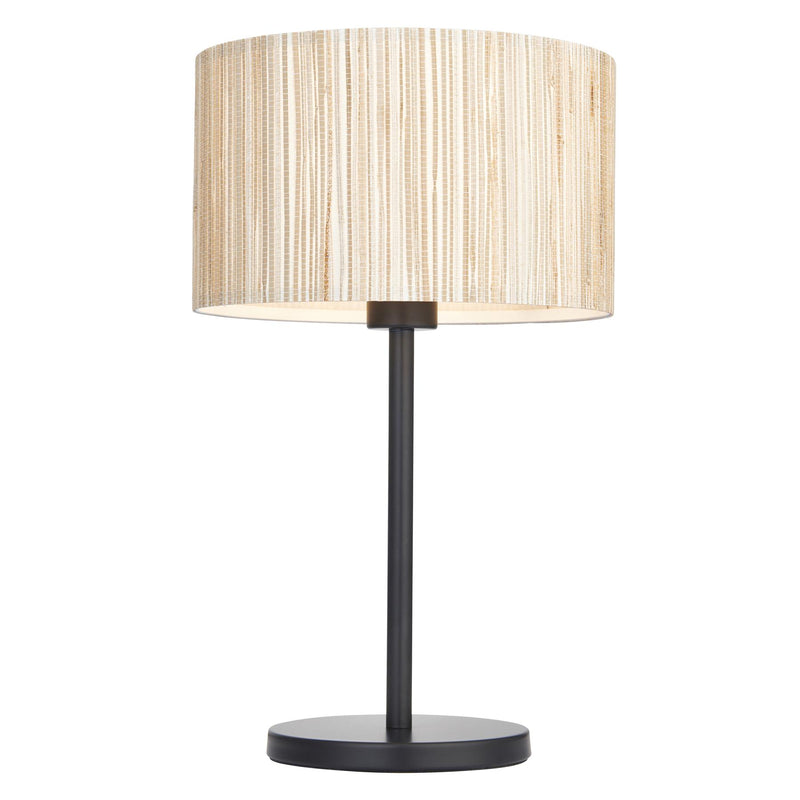 Lawson Steel Table Lamp with Natural Seagrass Shade