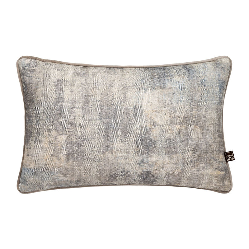 Avianna Abstract Bolster Cushion in Silver Mink Brown