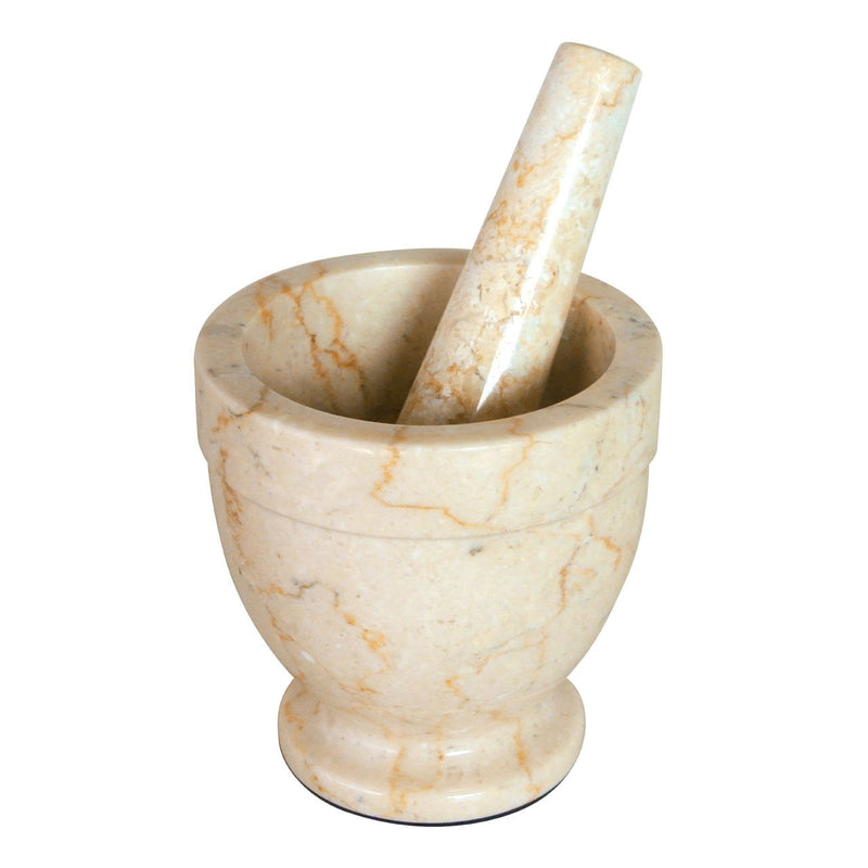 Champagne Marble Mortar And Pestle
