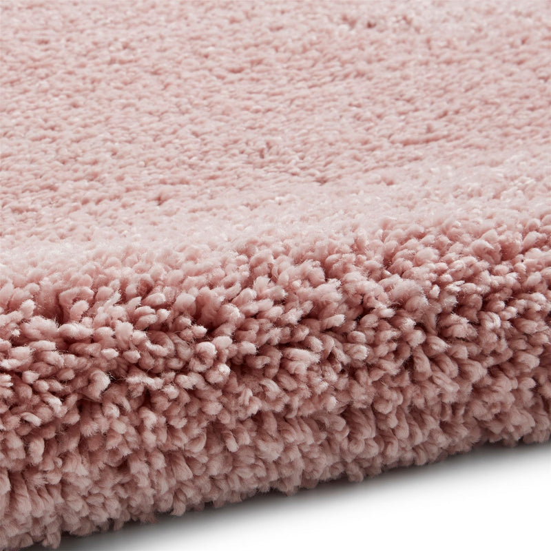 Sierra 9000 Plain Shaggy Rugs in Pink