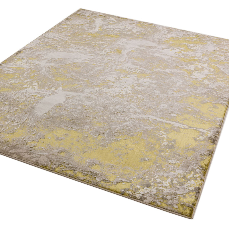 Aurora Lustre AU06 Marble Rugs in Gold Yellow