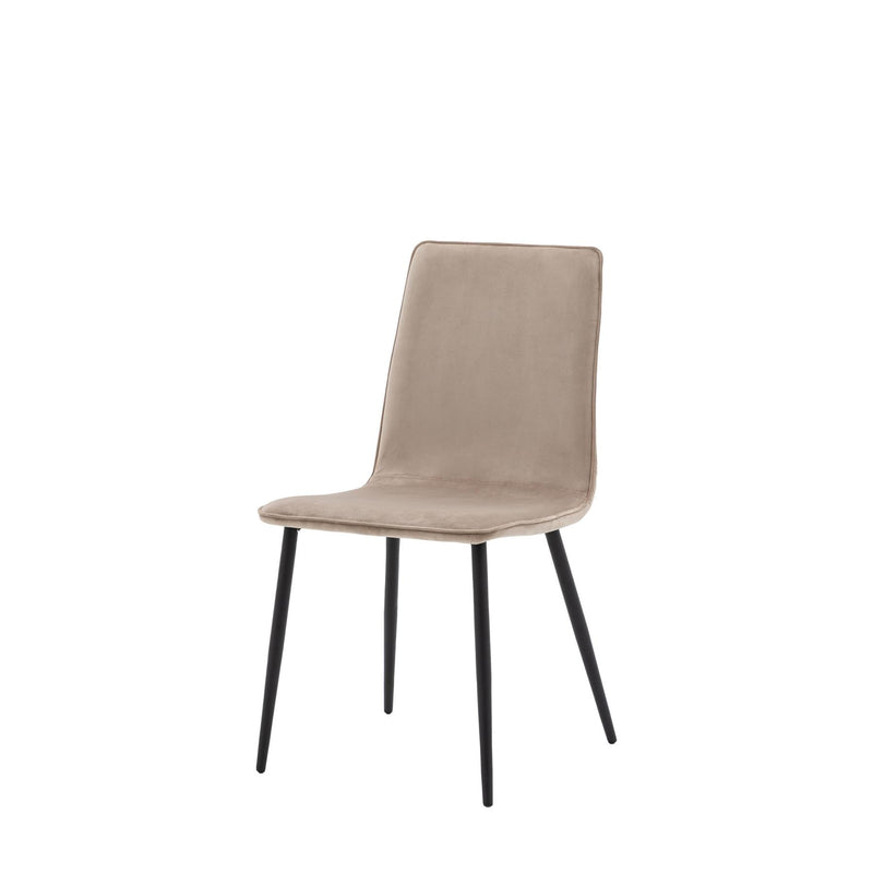 Worthington Taupe Dining Chairs with Black Legs set of 2