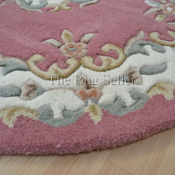 Royal Aubusson Circular rugs in Rose
