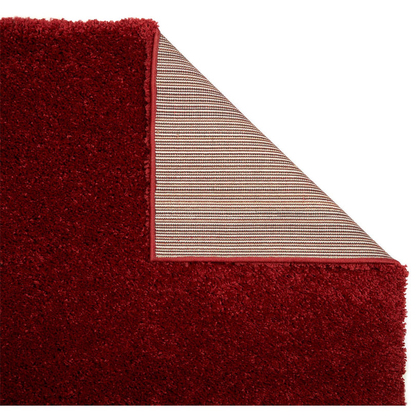 Serene Shaggy Soft Plain Rugs in Red