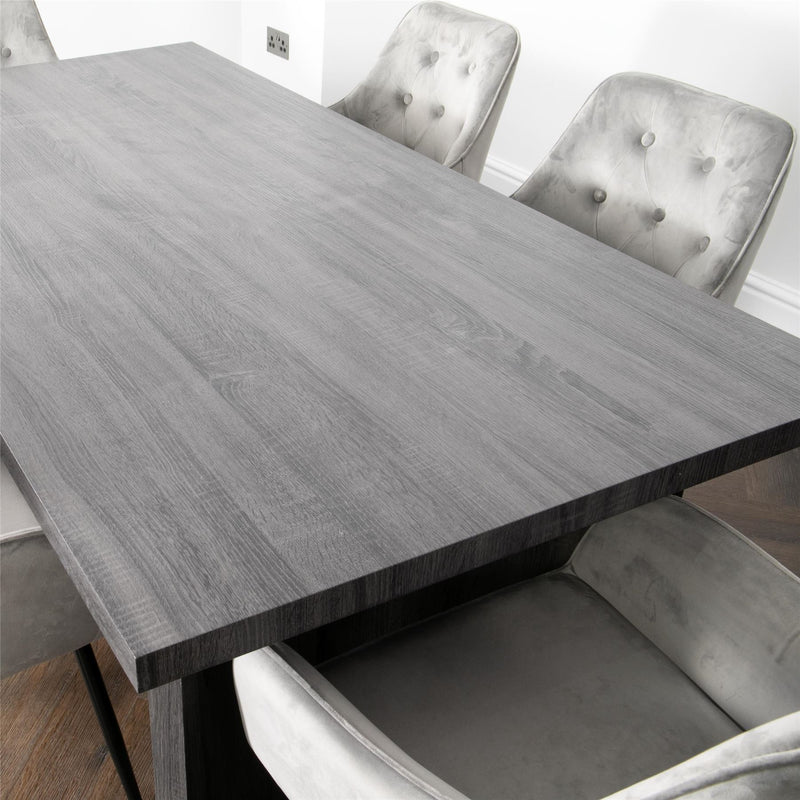 Armstrong Grey Oak Wood Dining Table