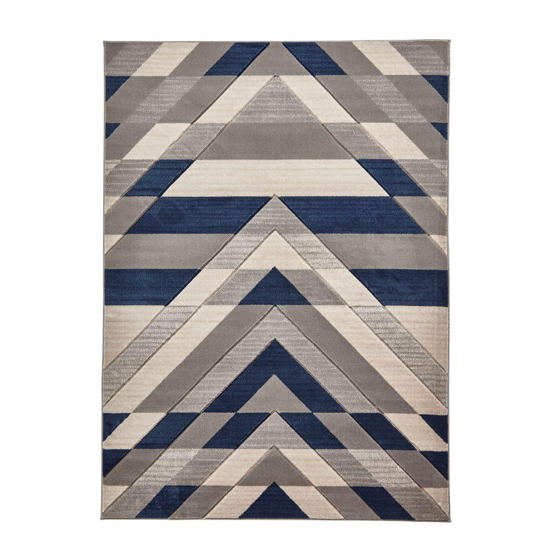 Fashionable Geometric Design Hand Carved Soft Pembroke Rugs G2075 in Grey & Blue