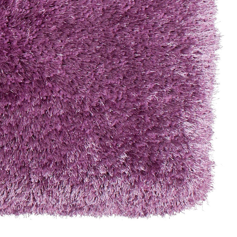 Montana Shaggy Round Circle Rugs in Lilac Purple