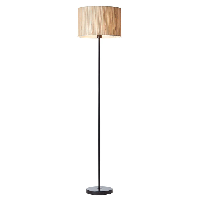 Lawson Steel Floor Lamp with Natural Seagrass Shade
