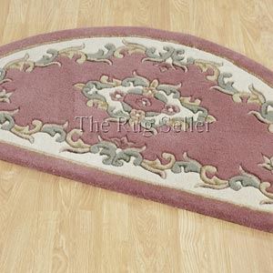Royal Aubusson Half Moon rugs in Rose