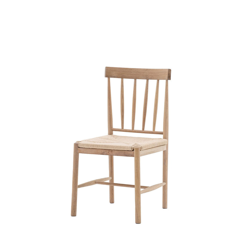 Winslet Natural Wood Dining Chairs with Beech Rope Seat set of 2