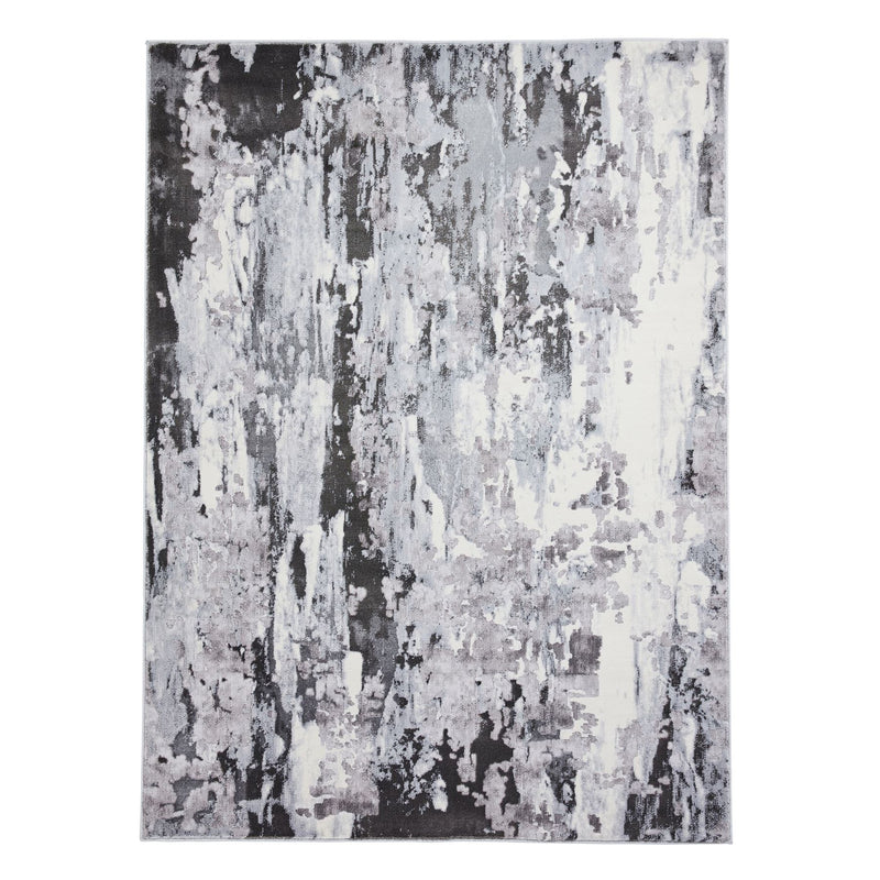 Apollo GR580 Modern Abstract Distressed Rugs in Grey