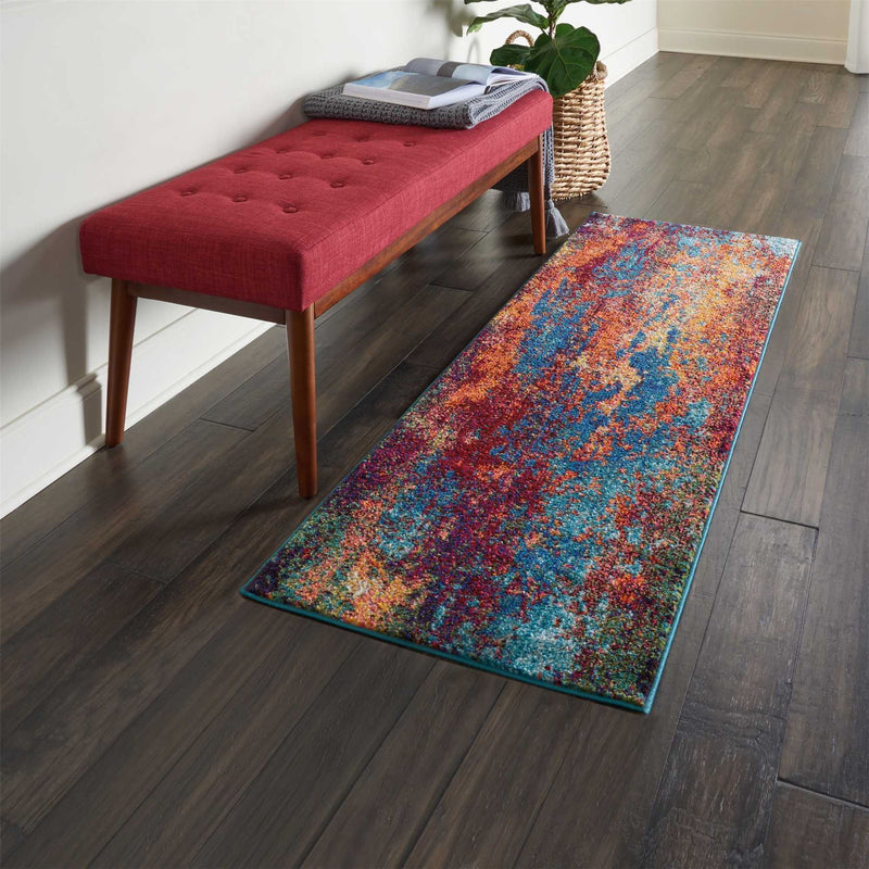 Celestial Abstract Hallway Runner Rugs CES08 Wave by Nourison
