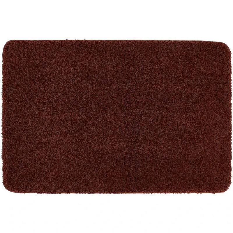 Buddy Washable Plain Rugs in Ox Red