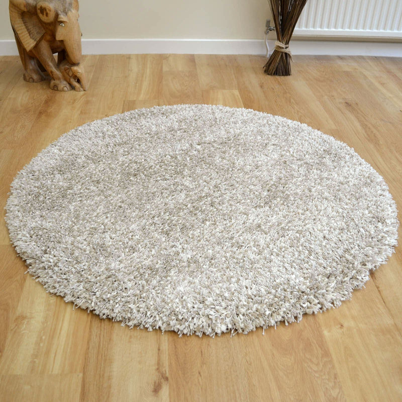 Twilight Circular Rugs 39001 2211 in Linen and White