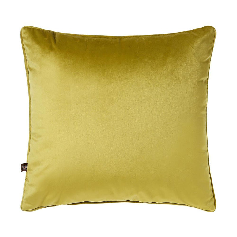 Bellini Velvet Cushion in Linden Yellow