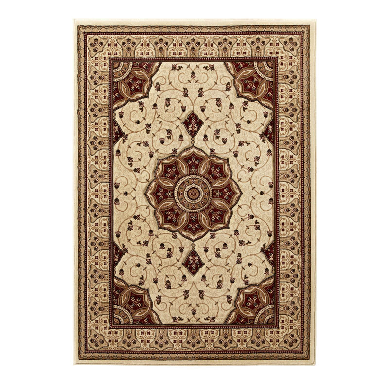 Heritage 4400 Traditional Medallion Rugs in Cream Red