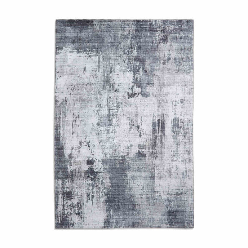 Rio G5536 Modern Distressed Abstract Rug in Grey
