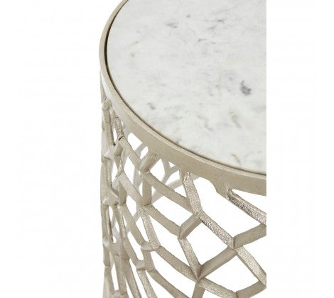 Silver Fragmented Side Tables