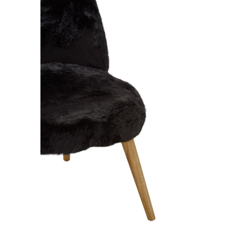 Black Fur Effect Chair