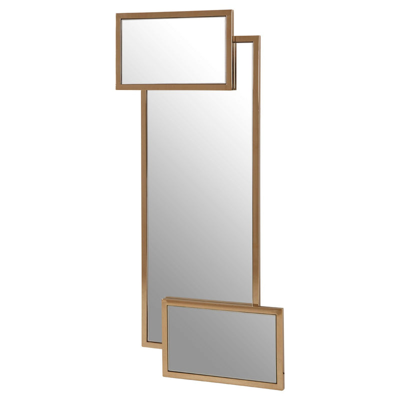 Gold Abstract Wall Mirror
