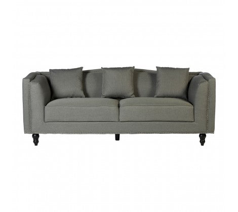 Grey and Silver 3 Seater Sofa