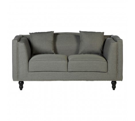 Grey and Silver 2 Seater Sofa