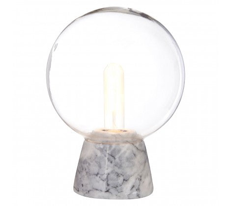 Grey Marble Globe Lamp