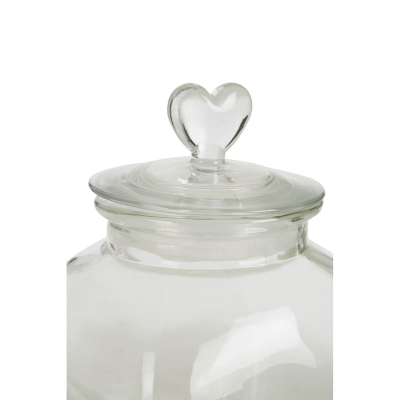 Love Heart Glass Storage Jar