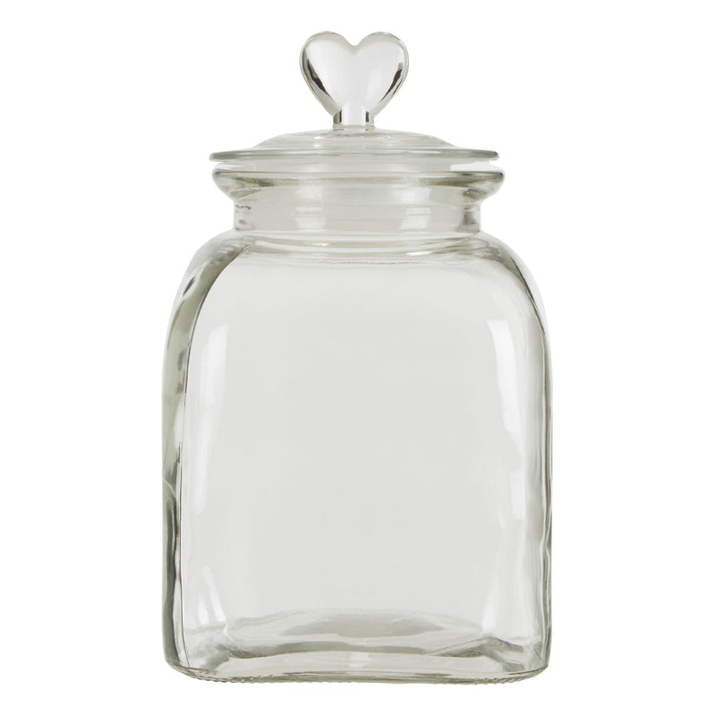 Love Heart Glass Storage Jar